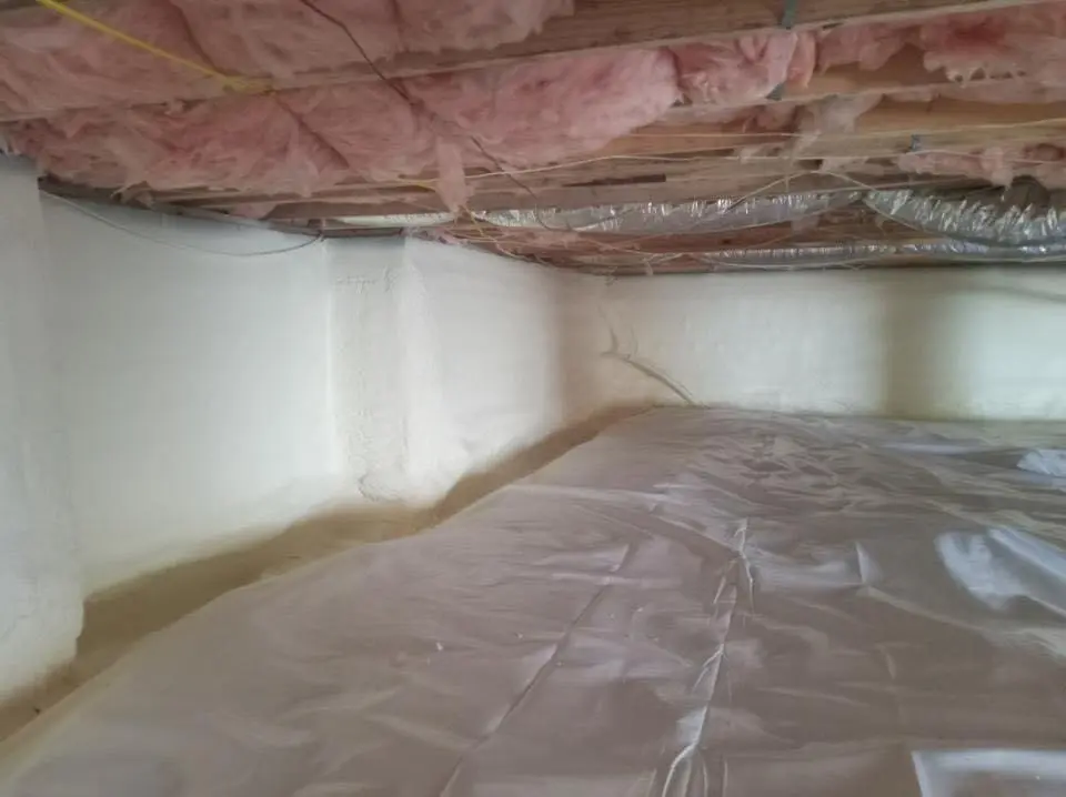 Crawl space encapsulation with closed-cell spray foam for Attic Insulation in Seal Beach
